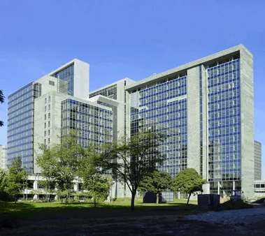 HERRIOT's Conference Center in Frankfurt-Niederrad, exterior view of the building